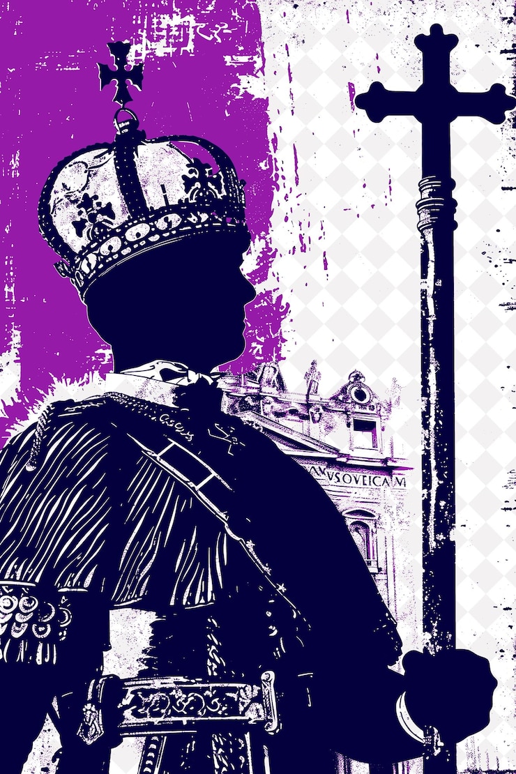 PSD escena da cidade do vaticano com a guarda suíça e o museu do vaticano itália cultura ilustração design