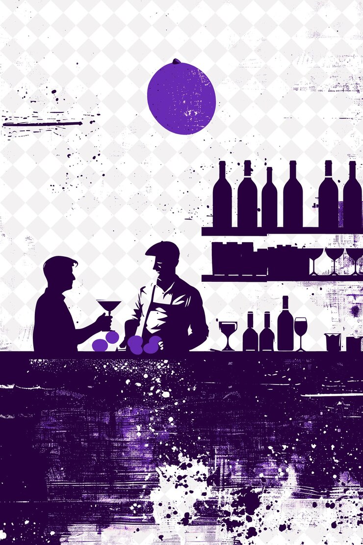 PSD escena de limoncello con un camarero haciendo y un cliente en t italia cultura diseño de ilustraciones