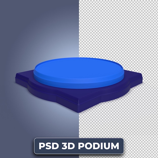 PSD escena minimalista abstracta en fondo pastel con podio cilíndrico