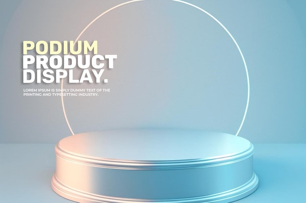 Escena del podio de lujo del soporte del podio del producto de la exhibición cosmética para la representación 3d de la exhibición del producto