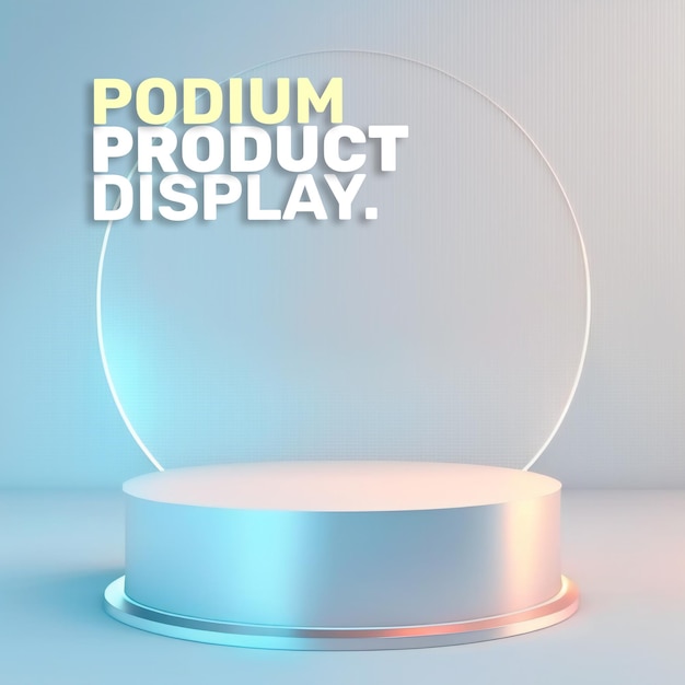 Escena del podio de lujo del soporte del podio del producto de la exhibición cosmética para la representación 3d de la exhibición del producto