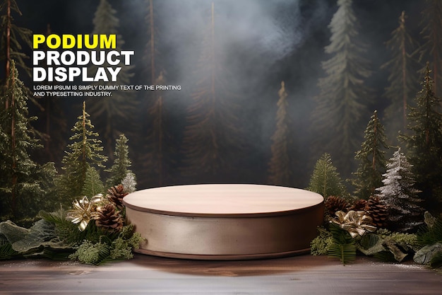 Escena de podio natural para la exhibición de productos modelo de exhibición de escenario para la presentación de productos de exhibición