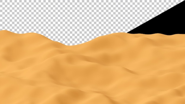 PSD escena realista do deserto ou dunas de areia em renderização 3d para conceito de paisagem