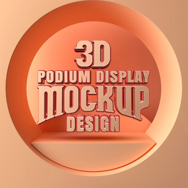 Escena de visualización de podio minimalista tridimensional.