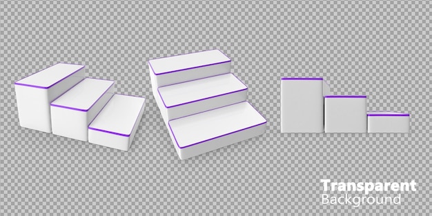escenario blanco sobre un fondo transparente