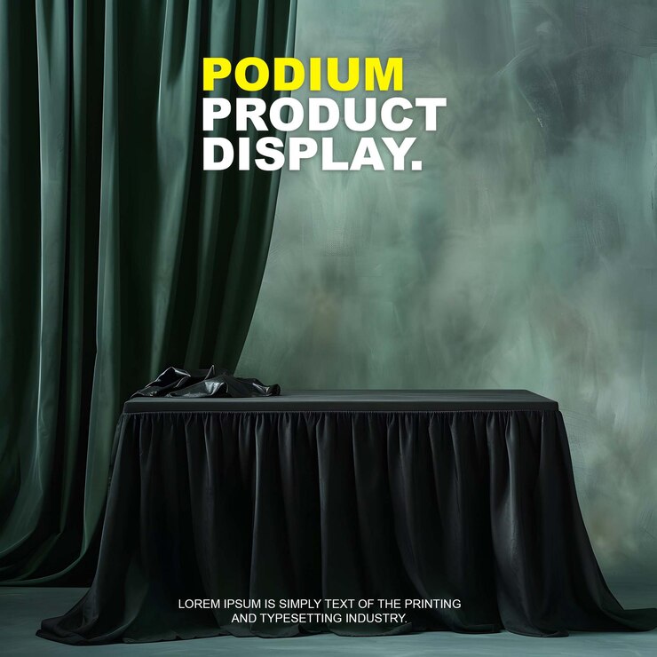 PSD escenario podio para la exhibición de productos modelo de exhibición de escenario para la presentación de productos de exhibición