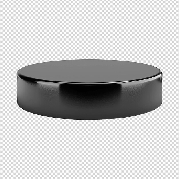 PSD escenario de podio negro en 3d con fondo transparente