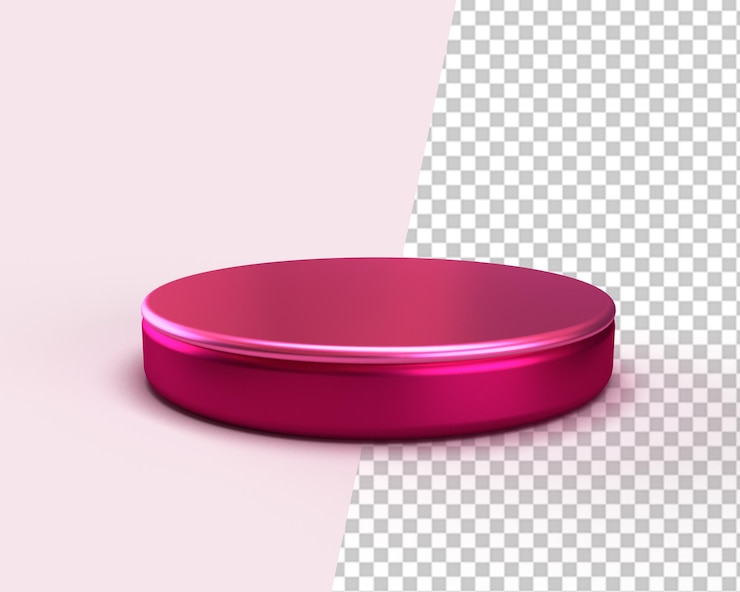 PSD escenario de podio rosa 3d