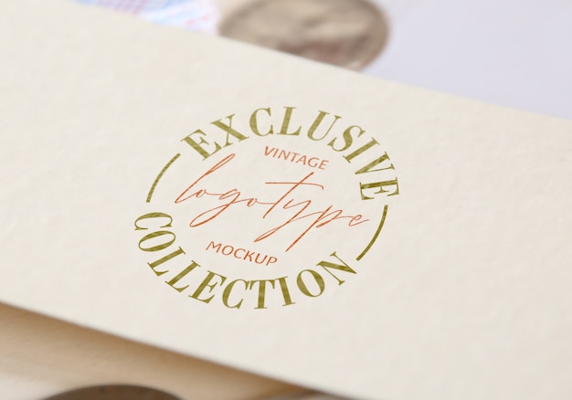 Esclusiva collezione Logotype Vintage Mockup