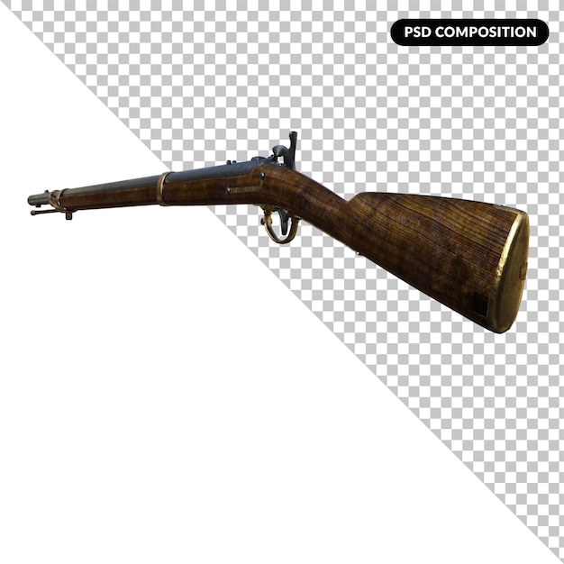 Escopeta 3D aislada