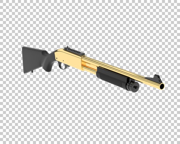 La escopeta aislada en el fondo de la ilustración de renderización 3D