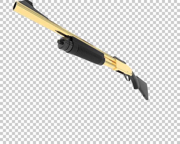 La escopeta aislada en el fondo de la ilustración de renderización 3D