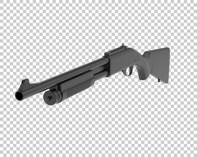Escopeta aislada sobre fondo transparente Ilustración de renderizado 3d