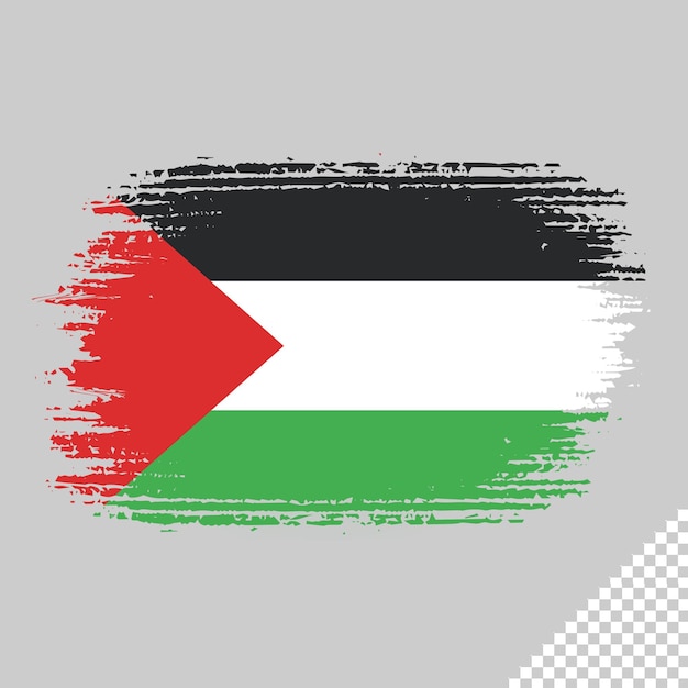 PSD escova bandeira palestina fundo transparente palestina pincelada bandeira elemento de modelo de design