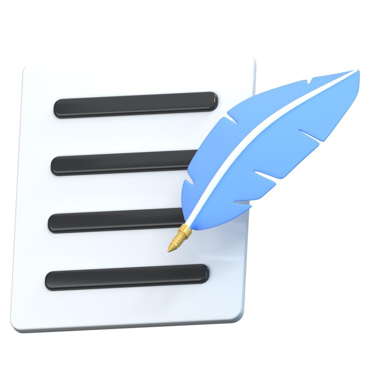 PSD escribir el mensaje ilustración 3d icon pack element