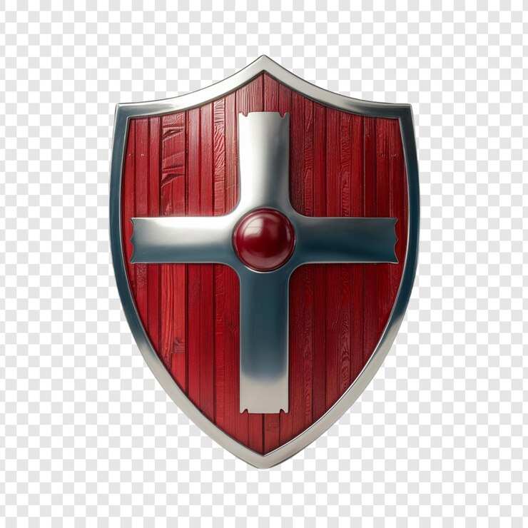 PSD escudo 3d aislado sobre un fondo transparente