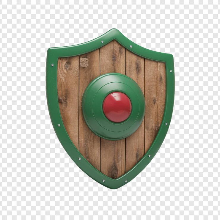 PSD escudo 3d aislado sobre un fondo transparente