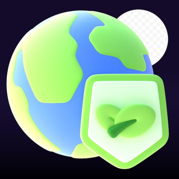 Escudo en 3d para presentación web de activos gráficos u otros