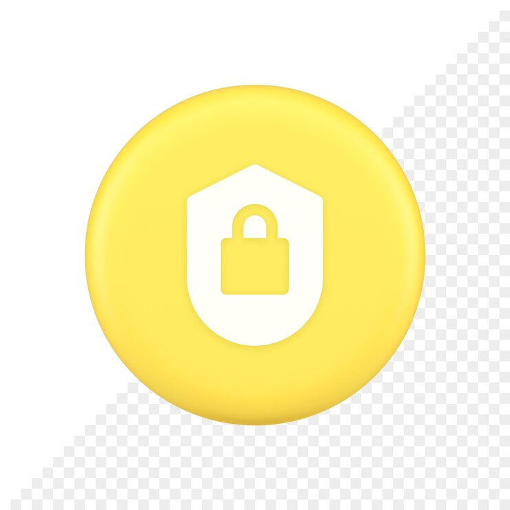 PSD escudo de bloqueo botón de seguridad privacidad bloqueado servicio de contraseña aplicación web icono de aplicación 3d