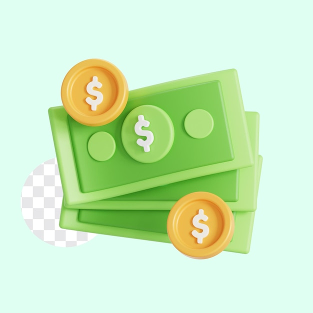Escudo com símbolo de dólar como um sinal de dinheiro segurança conceito de investimento ícone 3D