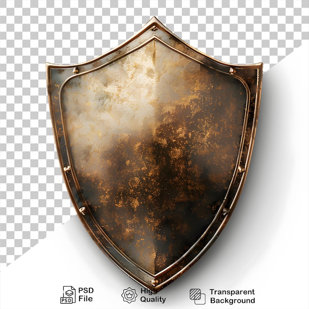 PSD escudo de bronze png sem fundo