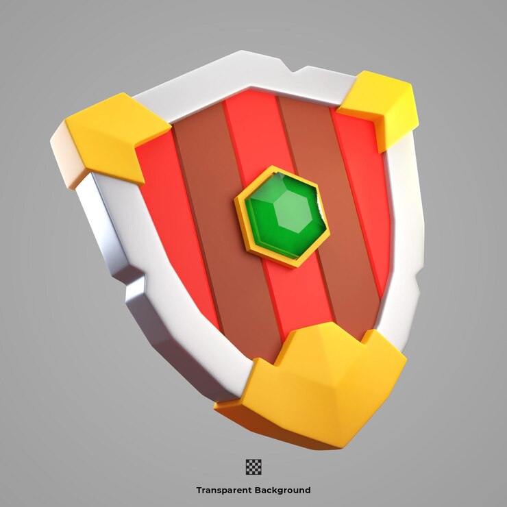 Escudo icono 3D ilustración
