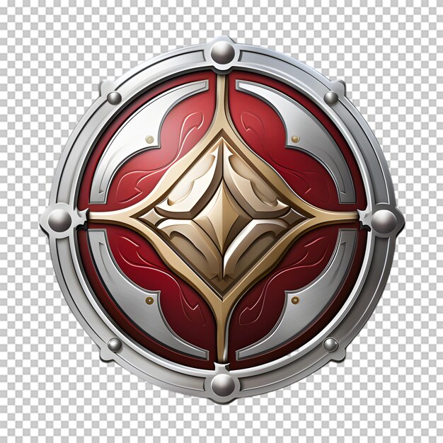 PSD escudo medieval aislado sobre fondo transparente