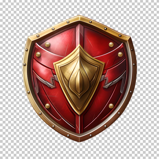 PSD escudo medieval isolado em fundo transparente