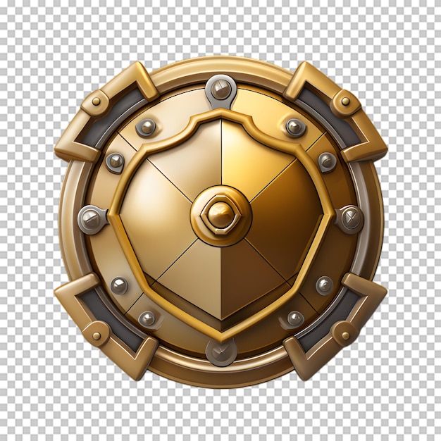 PSD escudo medieval isolado em fundo transparente