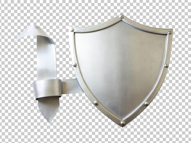 PSD escudo metálico forjado com acabamento ornamental