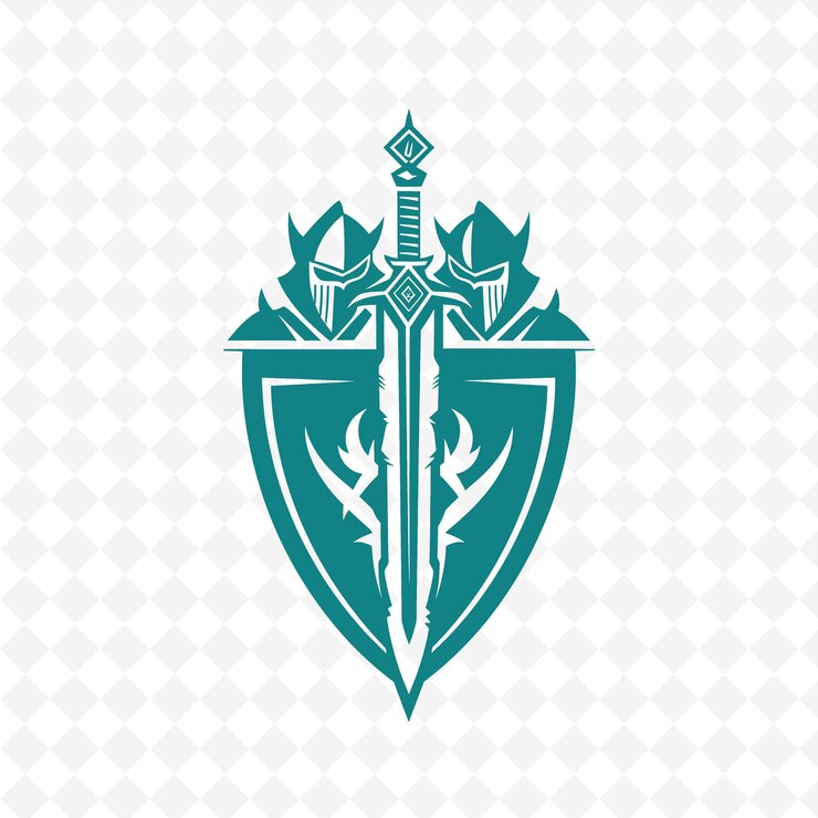 PSD un escudo con la palabra espada en él