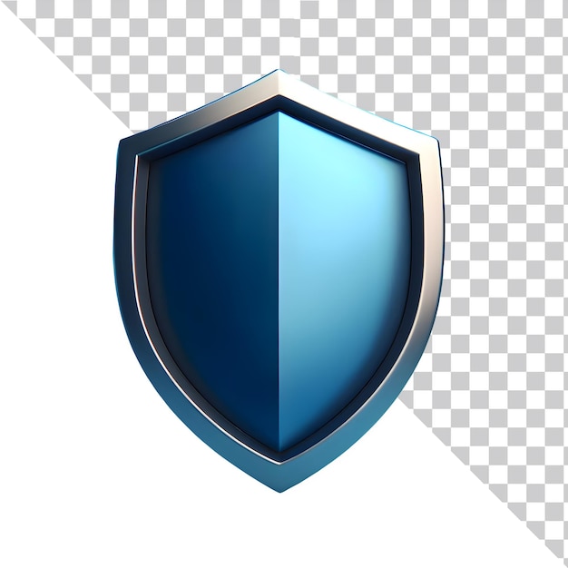 Escudo de protección seguro icono transparente en 3D