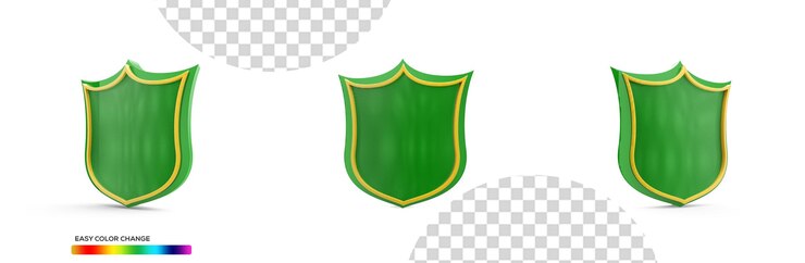 PSD escudo render 3d