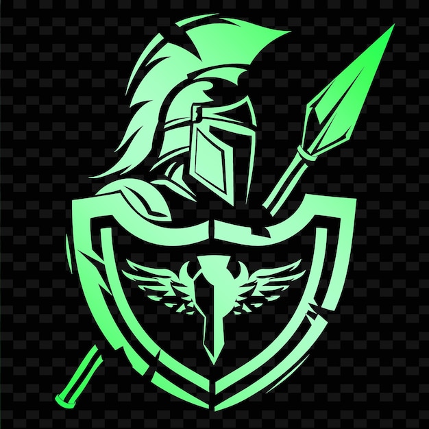 Un escudo verde y negro con un escudo verde y un escudo con un escodo verde
