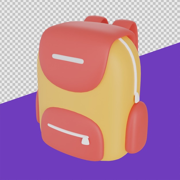 Escuela Mochila Ilustraciones 3D Educación