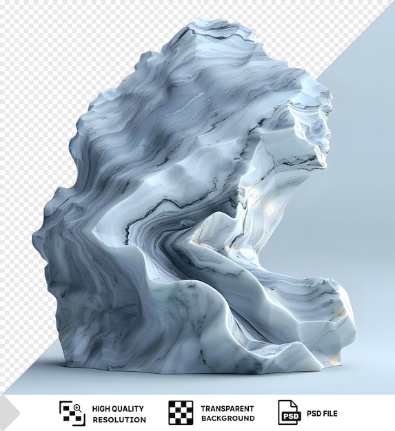 PSD escultura de mármore em forma de iceberg png psd