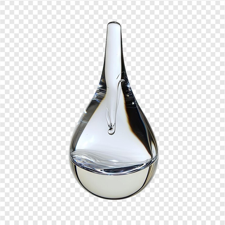 PSD escultura de gotas de agua de vidrio