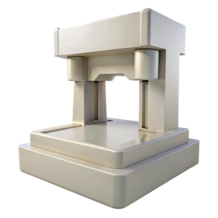 PSD una escultura de una máquina que tiene un fondo blanco