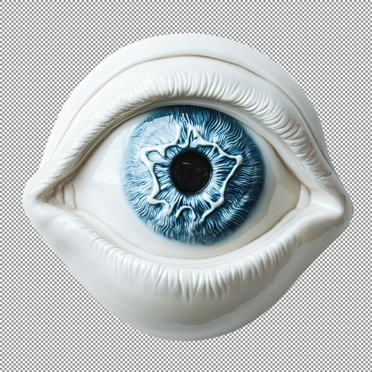 PSD escultura de ojos de cerámica
