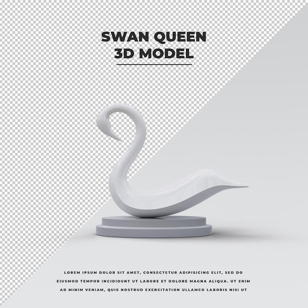 PSD escultura rainha cisne