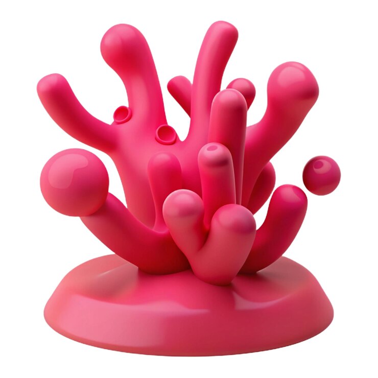 PSD una escultura rosa con la palabra " manos " en la parte superior
