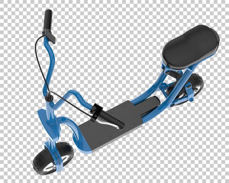 PSD escúter eléctrico aislado sobre un fondo transparente ilustración de renderización 3d