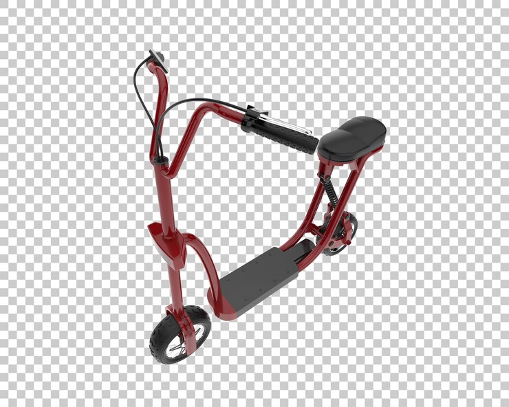 PSD escúter eléctrico aislado sobre un fondo transparente ilustración de renderización 3d