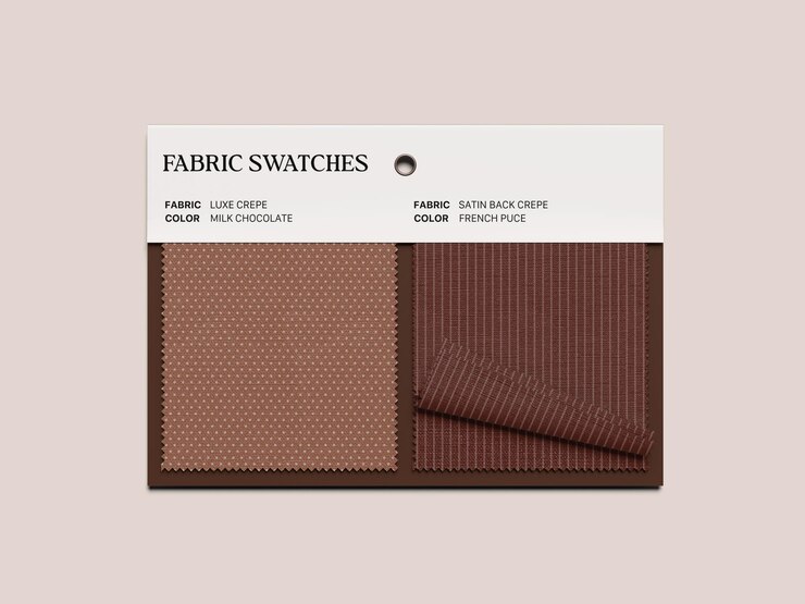 PSD esemplari di tessuto luxe crepe amp satin back crepe mockup 3d