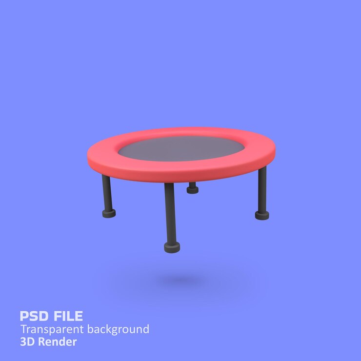 Esercizio salto trampolino isolato 3D render icon illustrazione