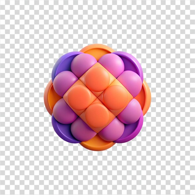 Esfera 3D abstracta Patrón geométrico colorido de esferas entrelazadas