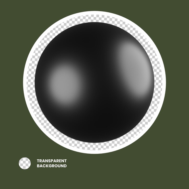 PSD esfera 3d - icon de renderização 3d ilustração de fundo transparente renderização de alta qualidade