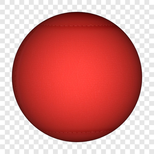 Esfera de cuero artificial rojo transparente