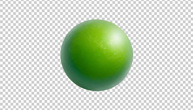 PSD esfera de bola verde isolada em fundo transparente
