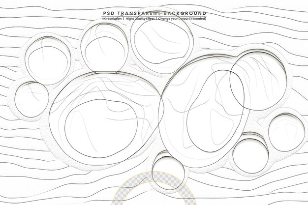 PSD esfera futurística vetorial de partículas e linhas em fundo transparente